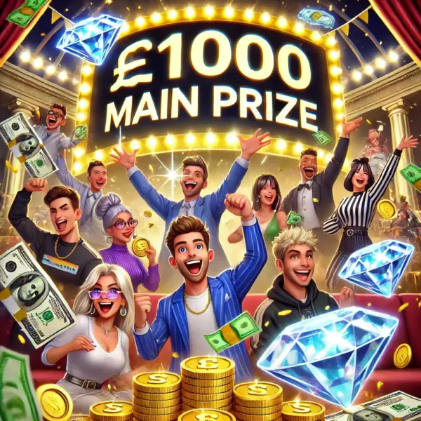 £1,000 CASH PRIZE + £1,000 INSTANT WINS – ALL FOR JUST £1.49!