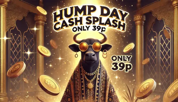 39p HUMP DAY CASH SPLASH – £300 LIVE DRAW + £300 INSTANT WINS!