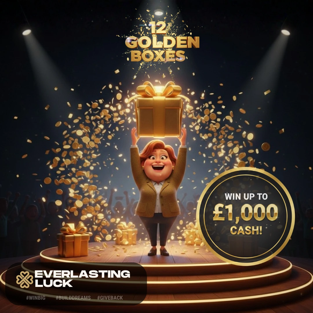 12 GOLDEN BOXES! £6350 IN PRIZES TO BE WON! ONLY £1.59!